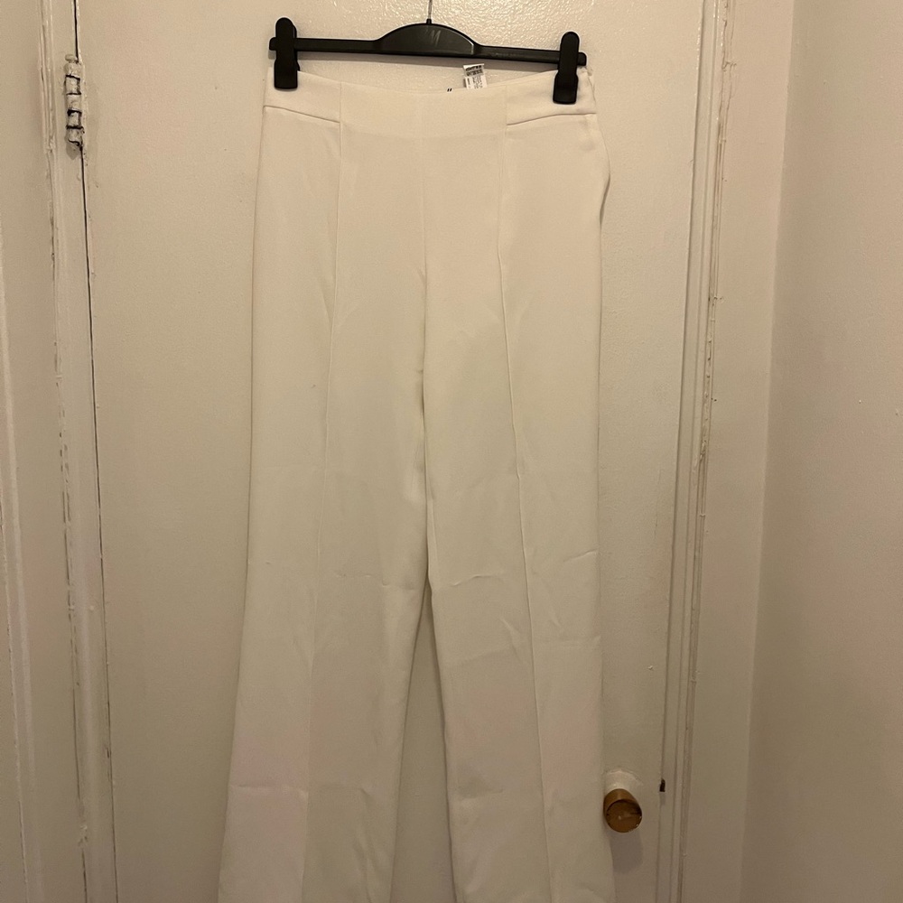 Zara white seamed pants size M